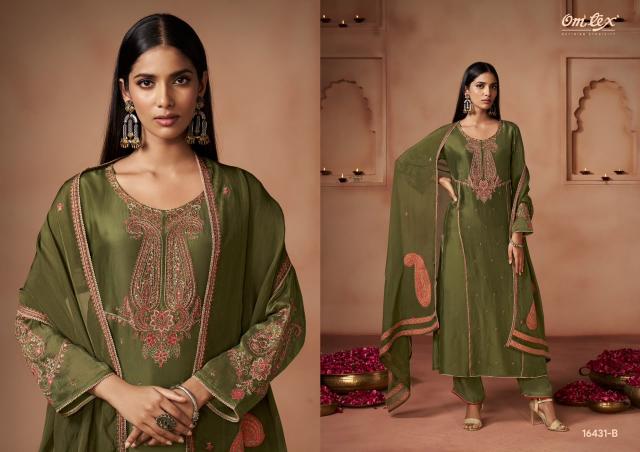Omtex vareesha stone work dress materials wholesale